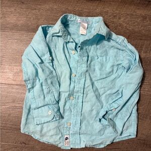 Janie and Jack Aqua Button-Down Shirt